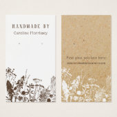 ワイルドフラワー素朴ズイヤリングディスプレイカード (正面&裏面)