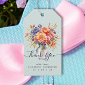 ワイルドフラワー素朴ズカラフルメイソンJARありがとうごきげんよう ギフトタグ