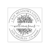 ワイルドフラワー素朴ズクラシーカスタム差出人住所 ラバースタンプ (インプリント)