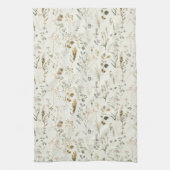 ワイルドフラワー素朴ズコテージコア キッチンタオル (縦)