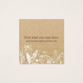 ワイルドフラワー素朴ズスタッドイヤリング表示カード (裏面)