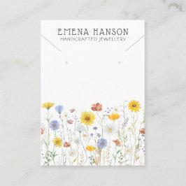 ワイルドフラワー素朴ズネックレスジュエリーディスプレイカード 名刺