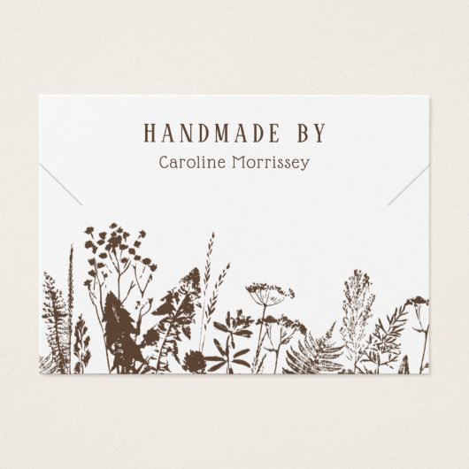 ワイルドフラワー素朴ズネックレス表示カード (正面)