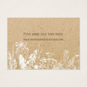 ワイルドフラワー素朴ズネックレス表示カード (裏面)