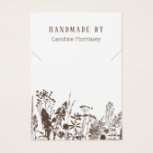 ワイルドフラワー素朴ズネックレス表示カード (正面)