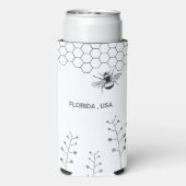 ワイルドフラワー素朴ズビーハイブカントリーウェディング スリム缶クーラー (Seltzer裏面)