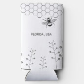 ワイルドフラワー素朴ズビーハイブカントリーウェディング スリム缶クーラー (裏面)