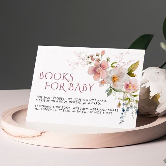 ワイルドフラワー素朴ズブックリクエストカード エンクロージャーカード