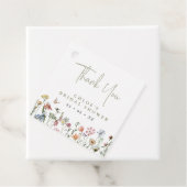 ワイルドフラワー素朴ズブライダルシャワーありがとう フェイバータグ (インサイチュ)