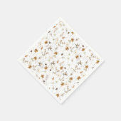 ワイルドフラワー素朴ズブライダルシャワー スタンダードカクテルナプキン (角)