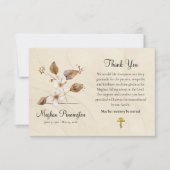 ワイルドフラワー素朴ズ正教会のキリスト教葬儀よりも サンキューカード (正面)