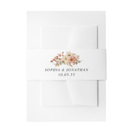 ワイルドフラワー素朴ズ秋の結婚式 招待状ベリーバンド