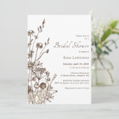 ワイルドフラワー素朴ズ秋ブライダルシャワー 招待状 (スタンド正面)