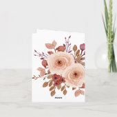 ワイルドフラワー素朴ズ結婚式招待状RSVP 招待状 (裏面)