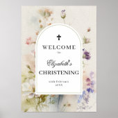 ワイルドフラワー素朴ズ《キリスト教》洗礼式や命名式A2サイズウェルカム ポスター (正面)