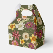 ワイルドフラワー素朴セージ緑の赤ちゃんシャワー フェイバーボックス (裏面サイド)