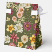 ワイルドフラワー素朴セージ緑の赤ちゃんシャワー フェイバーボックス (裏面)