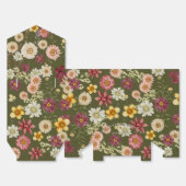 ワイルドフラワー素朴セージ緑の赤ちゃんシャワー フェイバーボックス (見開き)