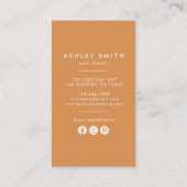 ワイルドフラワー素朴ソーシャルメディア 名刺 (裏面)