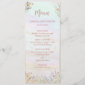 ワイルドフラワー素朴パステル庭園の結婚式 メニュー (正面)