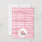 ワイルドフラワー素朴ピンクカボチャのトラック赤ちゃんシャワー サンキューカード (裏面)