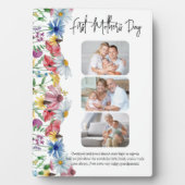 ワイルドフラワー素朴ファースト・マザー・デイ3写真 フォトプラーク (正面)