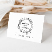 ワイルドフラワー素朴フォークフローラ結婚ズ・サンキュー サンキューカード