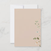 ワイルドフラワー素朴フレームピンク赤面 セーブザデート (裏面)