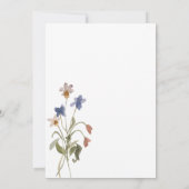 ワイルドフラワー素朴フレームホワイトブライダルブランチ 招待状 (裏面)