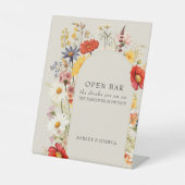 ワイルドフラワー素朴フローラアーチオープンバー結婚ズ 台座サイン (正面)