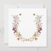 ワイルドフラワー素朴フローラブライダルシャワー 招待状 (裏面)