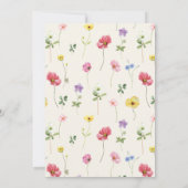 ワイルドフラワー素朴フローラボホリハーサルディナー 招待状 (裏面)