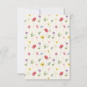 ワイルドフラワー素朴フローラ国の結婚式の写真 サンキューカード (裏面)