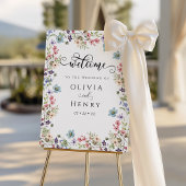 ワイルドフラワー素朴フローラ結婚の歓迎 ポスター