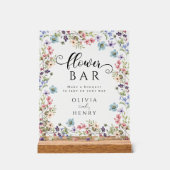 ワイルドフラワー素朴フローラ結婚ズフラワーバー アクリルサイン (正面)