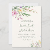 ワイルドフラワー素朴フローラ結婚式招待状 招待状 (正面)