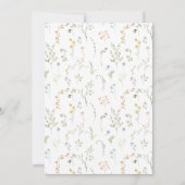 ワイルドフラワー素朴フローラ50番目の誕生日招待状 招待状 (裏面)