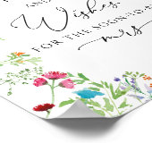 ワイルドフラワー素朴ブライダルゲームの願いポスター ポスター (角)