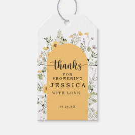 ワイルドフラワー素朴ブライダルシャワーお願いギフトラベル ギフトタグ