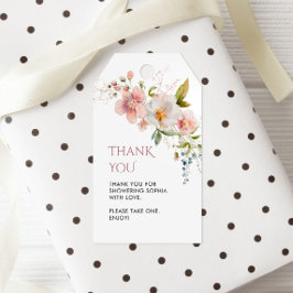 ワイルドフラワー素朴ブライダルシャワーギフトラベル ギフトタグ