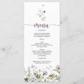 ワイルドフラワー素朴ブライダルシャワーメニュー メニュー (正面)