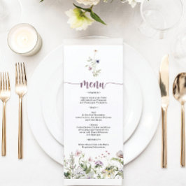 ワイルドフラワー素朴ブライダルシャワーメニュー メニュー