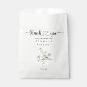 ワイルドフラワー素朴ブライダルシャワー優先バッグ フェイバーバッグ (正面)