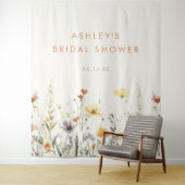 ワイルドフラワー素朴ブライダルシャワー背景 タペストリー (インサイチュ)