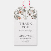 ワイルドフラワー素朴ブライダルシャワー ギフトタグ (正面)