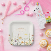 ワイルドフラワー素朴ブライダルシャワー ペーパープレート (パーティー)