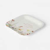 ワイルドフラワー素朴ブライダルシャワー ペーパープレート (傾斜あり)