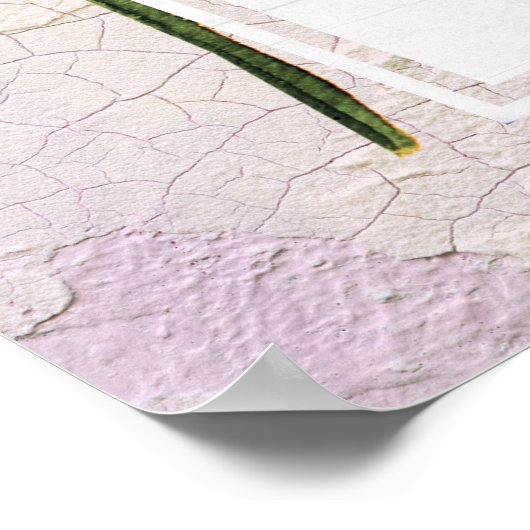 ワイルドフラワー素朴ブライダルティーウェルカム ポスター (角)