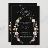 ワイルドフラワー素朴ブライダルバッシュ 招待状 (正面/裏面)