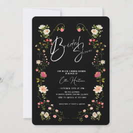 ワイルドフラワー素朴ブライダルバッシュ 招待状